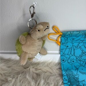 Jellycat Turtle Keychain with dust bag